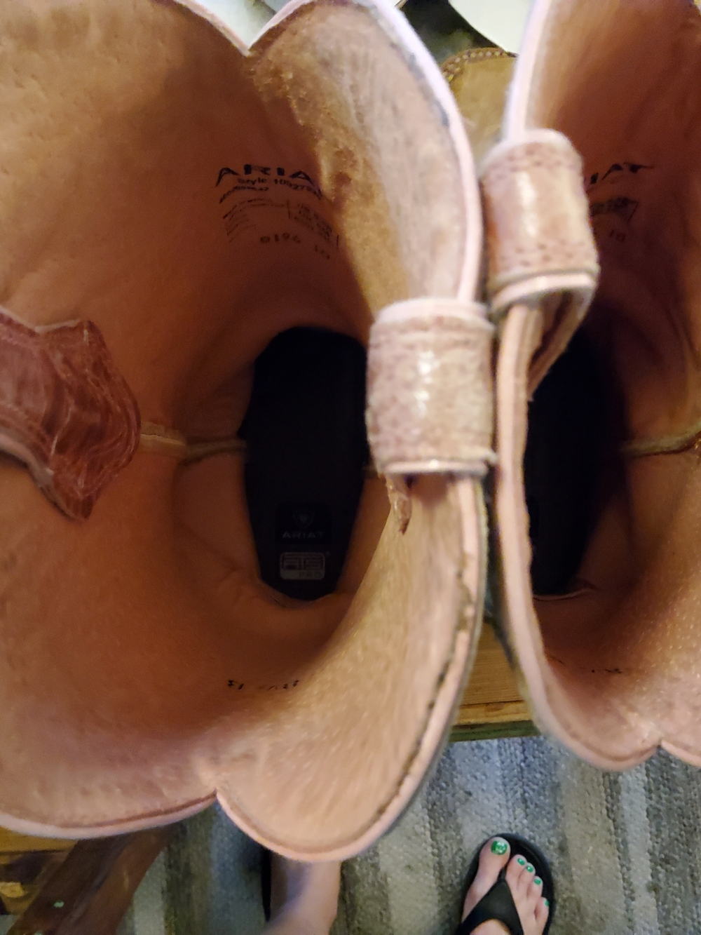 Ariat Brown and Green Cactus Embroidered Cowboy Boots - Picture 13 of 16